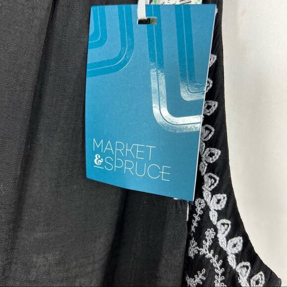 MARKET & SPRUCE Tianna Embroidered Halter Dress NWT in Large - Picture 3 of 4